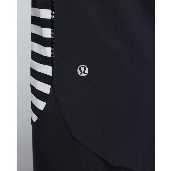 Lululemon Water Bound Singlet Apex Stripe Printed Black Dune Tank Top Size 6 - Picture 7 of 12